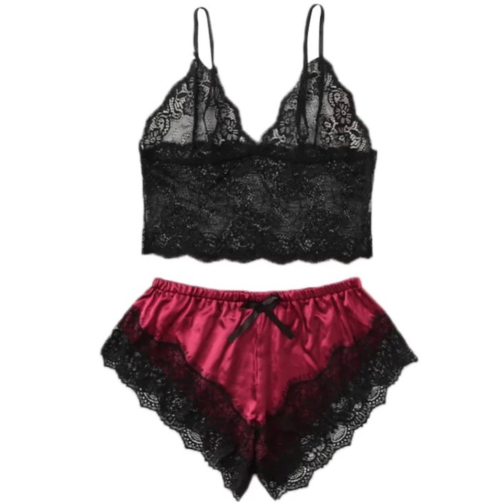 Satin and Lace Pajamas